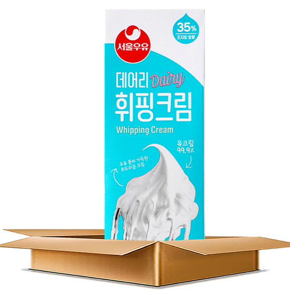 서울우유 데어리 동물성 휘핑크림 (1000ml x 12개) 무료 아이스포장