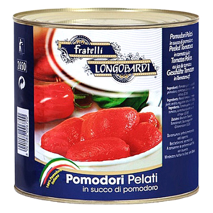 롱고발디 포모도리 토마토홀 소스 (2.55Kg X 6EA) 롱고바디 프라텔리 파스타 스파게티
